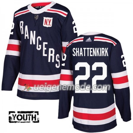 Kinder Eishockey New York Rangers Trikot Kevin Shattenkirk 22 Adidas 2017-2018 Navy Blue 2018 Winter Classic Authentic